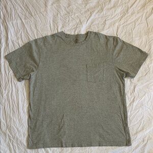 L.L. Bean Gray Short Sleeve Tee Classic Crew Neck